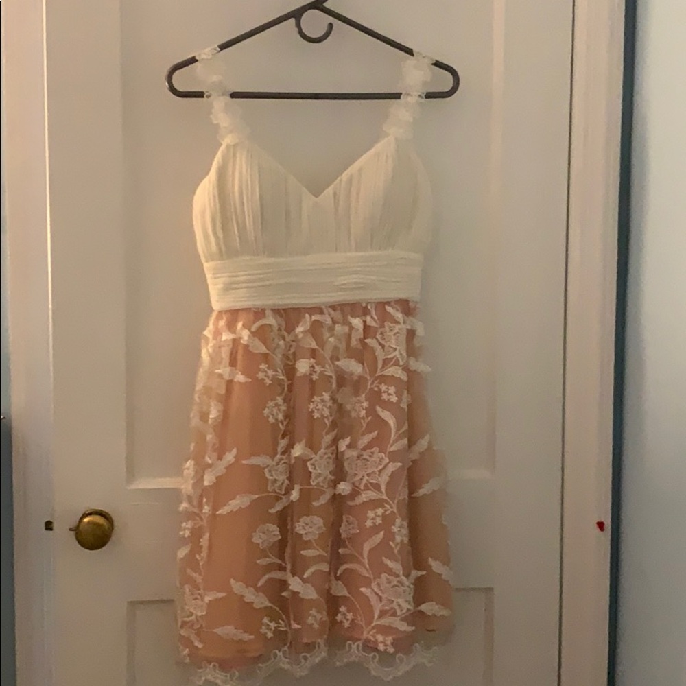Ivory and dusty rose Dress